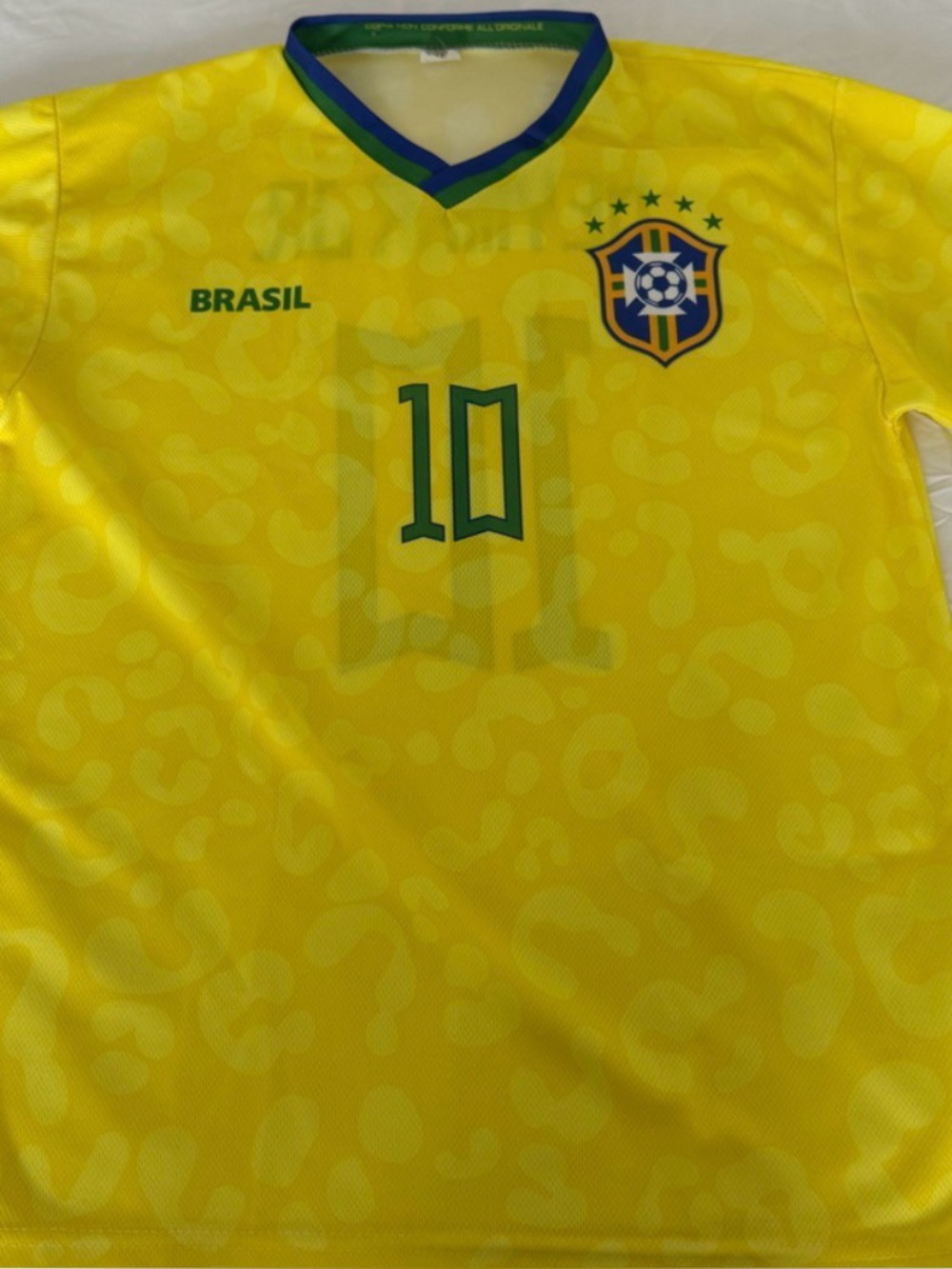 Brazil Yellow Kids Soccer Jersey - Brasil Emblem